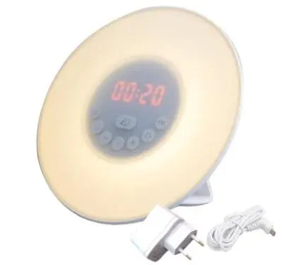 LED Alarm Clock with Colorful Gradient Wake Light