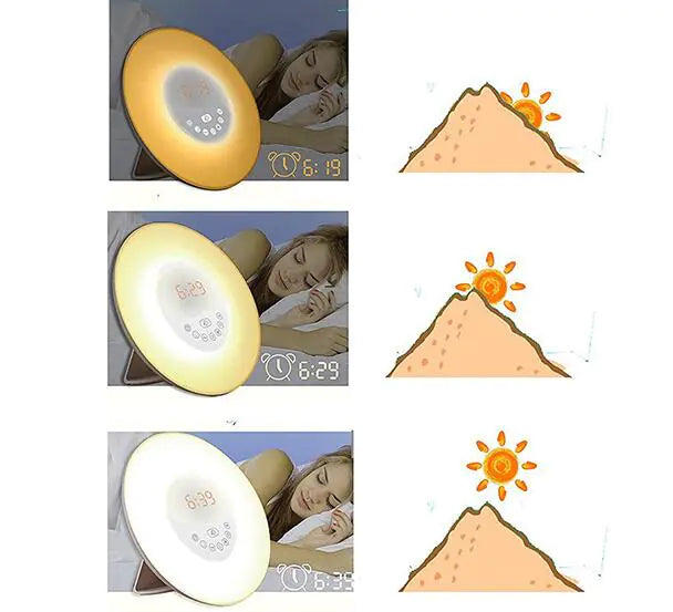 LED-Wecker mit buntem Farbverlauf-Wecklicht